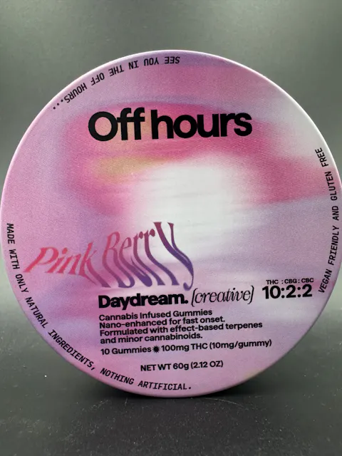 Off Hours - Daydream 5:1:1 THC:CBG:CBC - Pink Berry - 10pk - 100mg