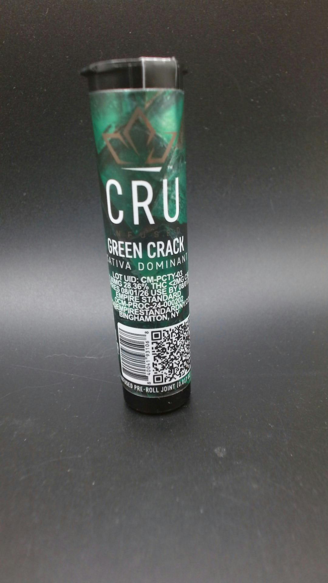 Cru - Green Crack - Kief Infused - .5g - 0.5g by CRU: Buy