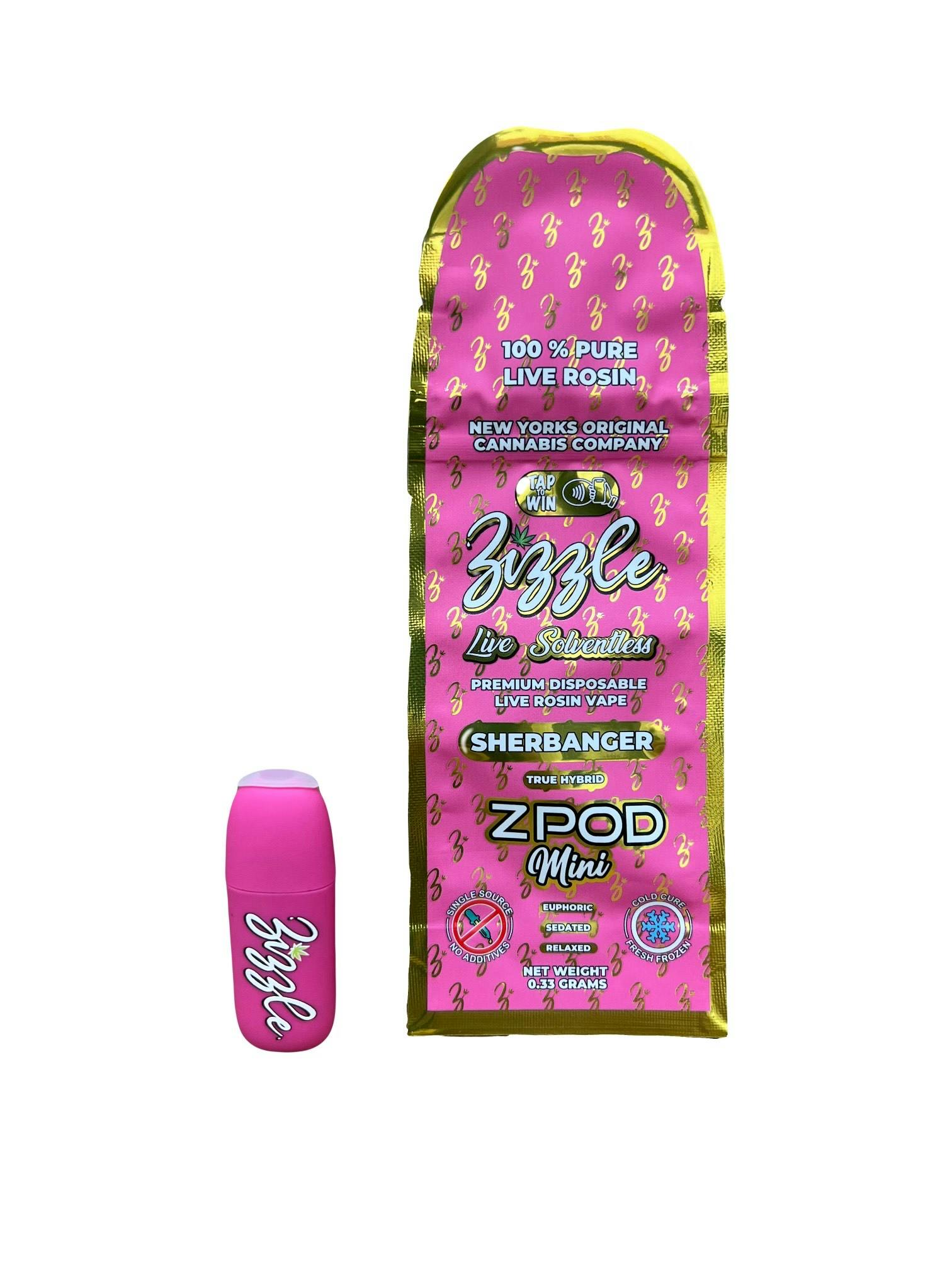 Sherbanger Rosin Vape 0.33g | Zizzle — Spring Valley