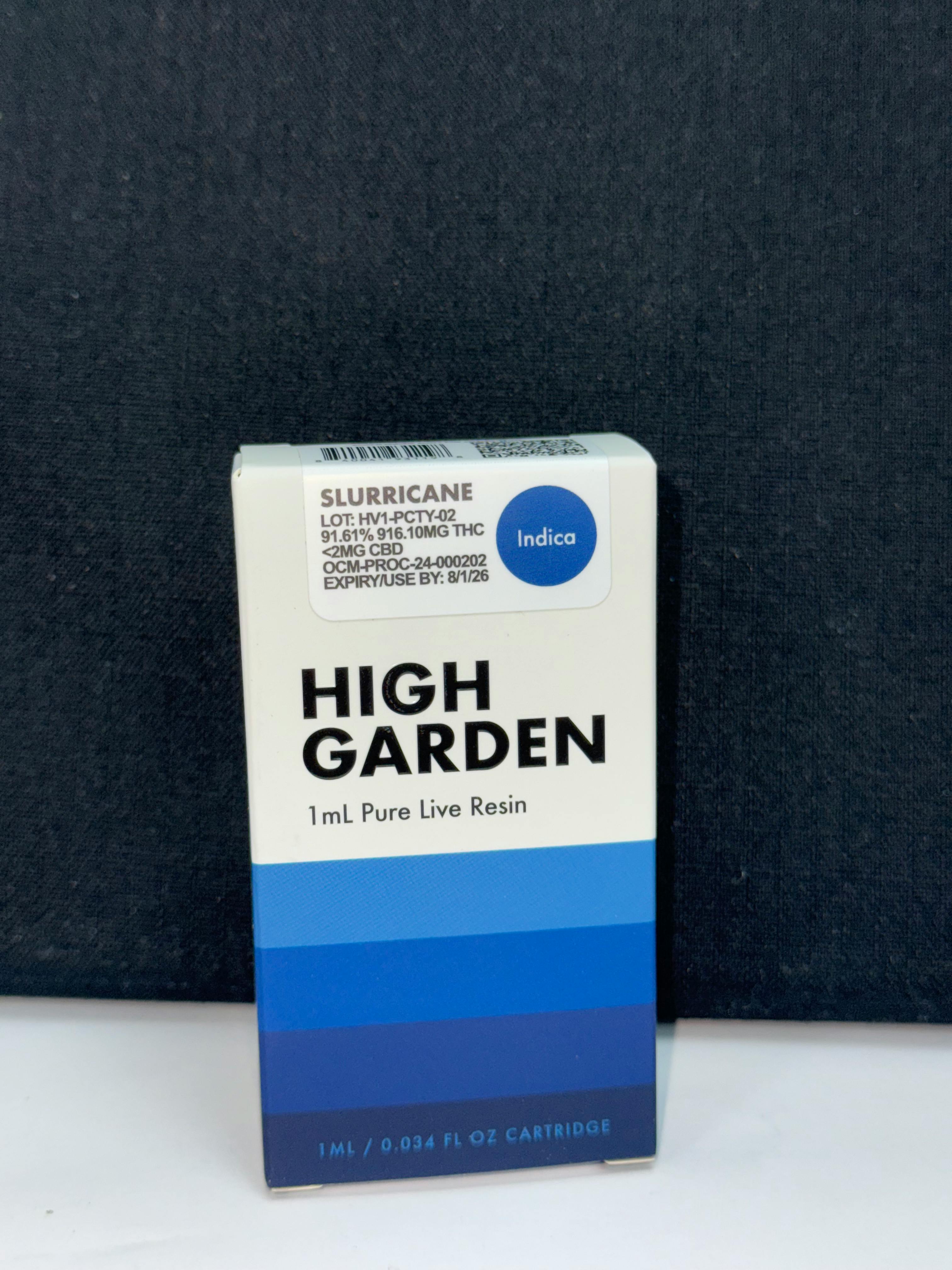 High Garden - Slurricane - Live Resin Vape Cartridge - 1g - 1g by High  Garden | Buy Online Rockland County NY