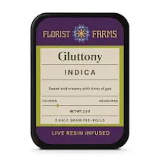 Florist Farms - Gluttony - Live Resin Infused - 5pk - .5g
