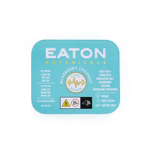 Eaton Botanicals - Blueberry Coconut Cool Down - 1:2:2 THC:CBD:CBC - 20pk - 50mg
