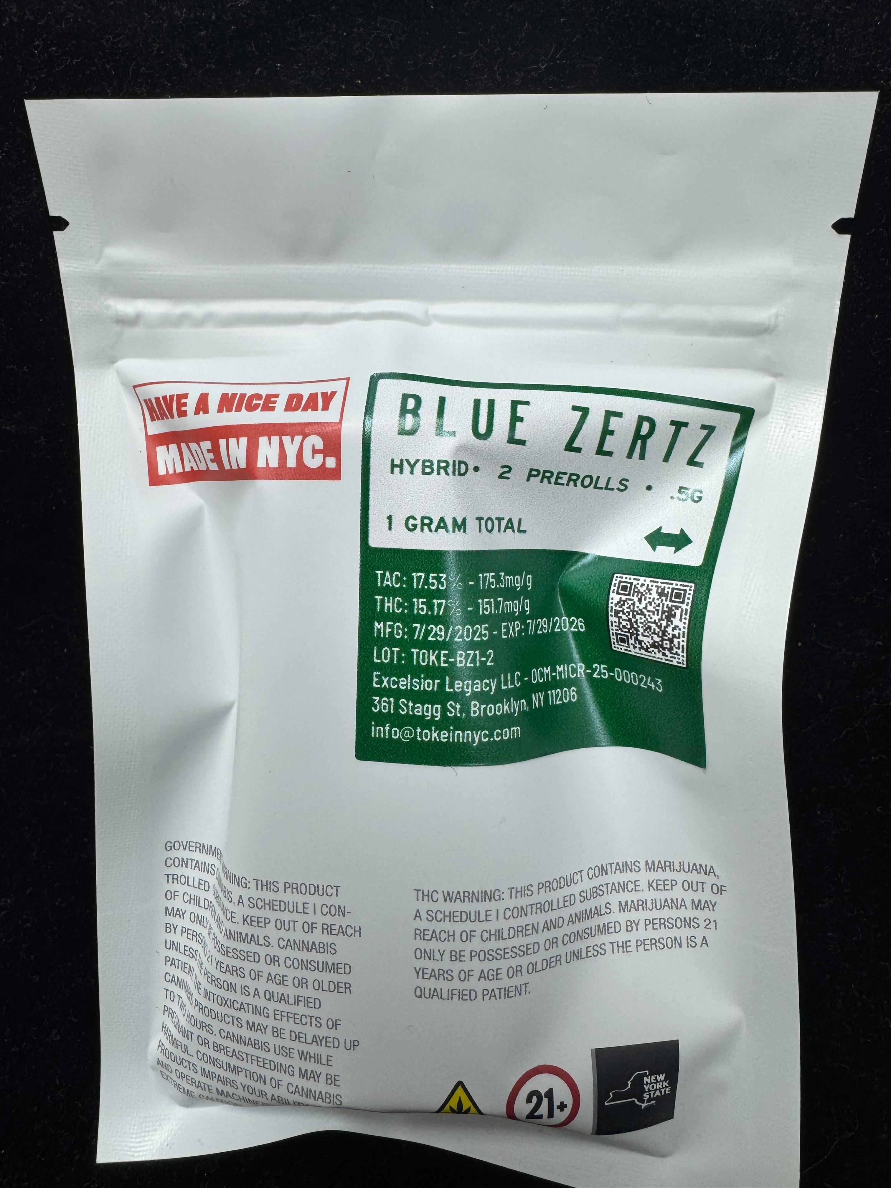 drip x トバログ PACK ver.2 TOKE.iN - Blue Zertz - 2pk - .5g - 1g by TOKE.iN (Micro) | Buy