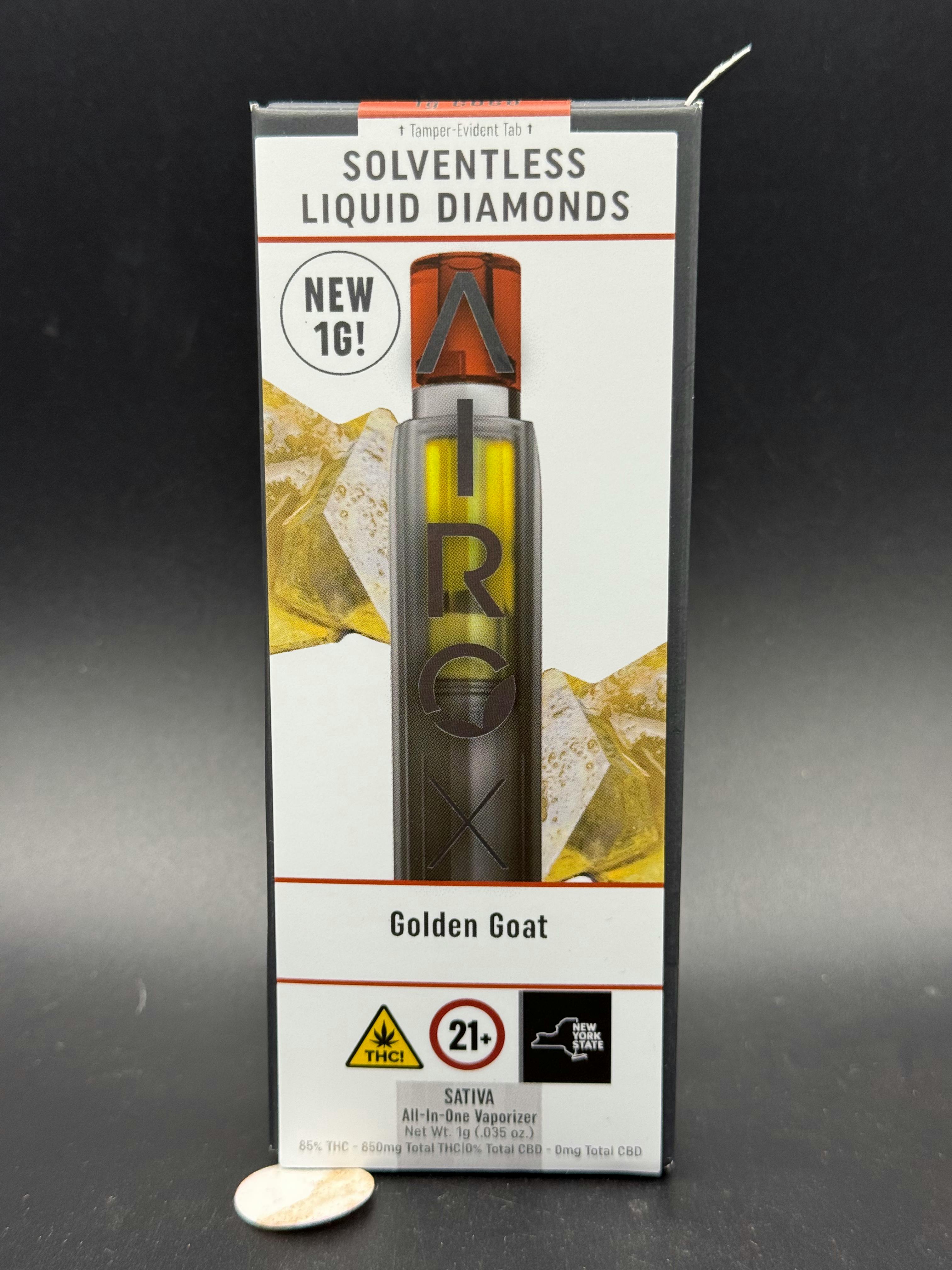 AiroX - Golden Goat - Solventless Oil Disposable Vape - 1g - 1g by Airo |  Buy Online Rockland County NY