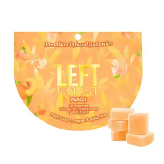 Left Coast - Peach Gummies - 10pk - 100mg