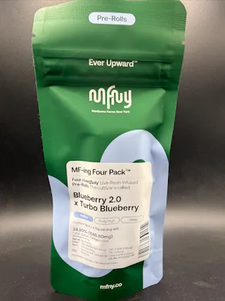 MFNY- Blueberry 2.0 x Turbo Blueberry - Live Resin Infused 4pk - .75g