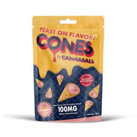 Cannabals -  Strawberry Chocolate Cones - 10pk - 100mg