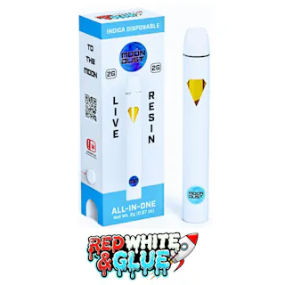 Moon Dust - Red White & Glue - Live Resin Disposable Vape - 2g