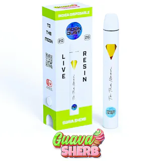 Moon Dust - Guava Sherb - Live Resin Disposable Vape - 2g