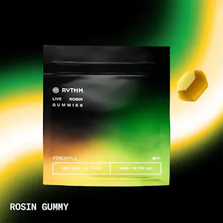Rythm - Pineapple (Jah'spresso) - Live Rosin Gummies - 10pk - 100mg