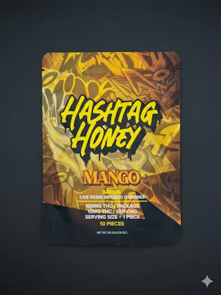 Hashtag Honey - Mango - Live Resin Gummies 10pk - 100mg