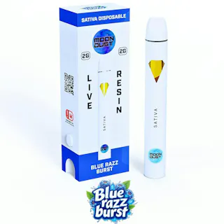 Moon Dust - Blue Razz Burst - Live Resin Disposable Vape - 2g