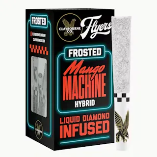 Claybourne Co - Frosted Flyer's - Mango Machine (Indoor) - Diamond Infused 5pk - .5g