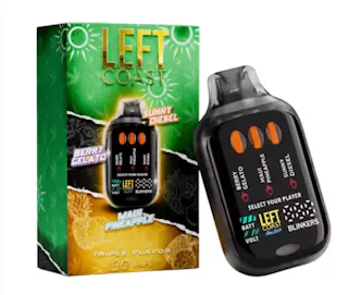 Left Coast - Sunny Diesel/Berry Gelato/Maui Pineapple - Tri-Chamber Disposable Vape - 3g