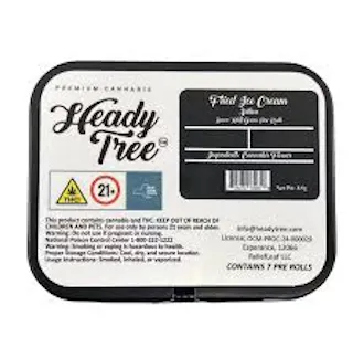 Heady Tree - Fried Ice Cream - Kief Infused Shorty 7pk - .5g