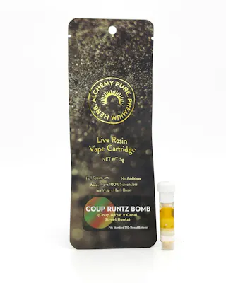 Alchemy Pure - Coup Runtz Bomb - Live Rosin Vape Cartridge - .5g