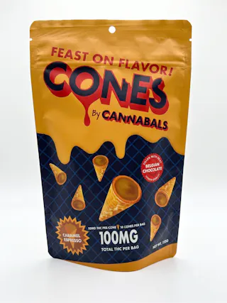 Cannabals - Caramel Espresso Chocolate Cones - 10pk - 100mg