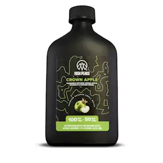 High Peaks - Crown Apple 2:1 THC:CBD - Green Apple Whiskey Flavored Drink - 12oz - 100mg