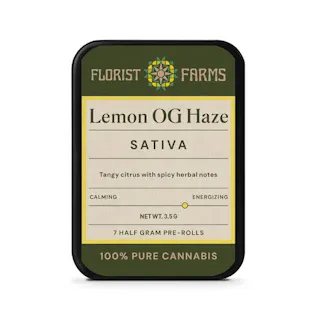 Florist Farms - Lemon OG Haze - Live Resin Infused - 5pk - .5g