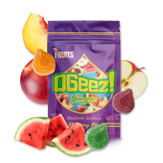 OGeez! - Mellow Indica Fruits (Peach/Watermelon/Red Apple) - Gummies 10pk - 100mg