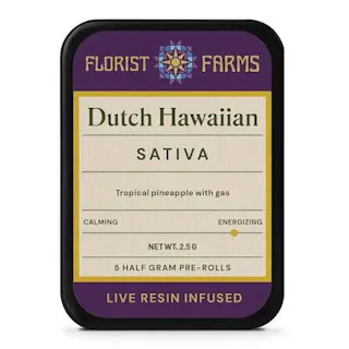 Florist Farms - Dutch Hawaiian - Live Resin Infused - 5pk - .5g