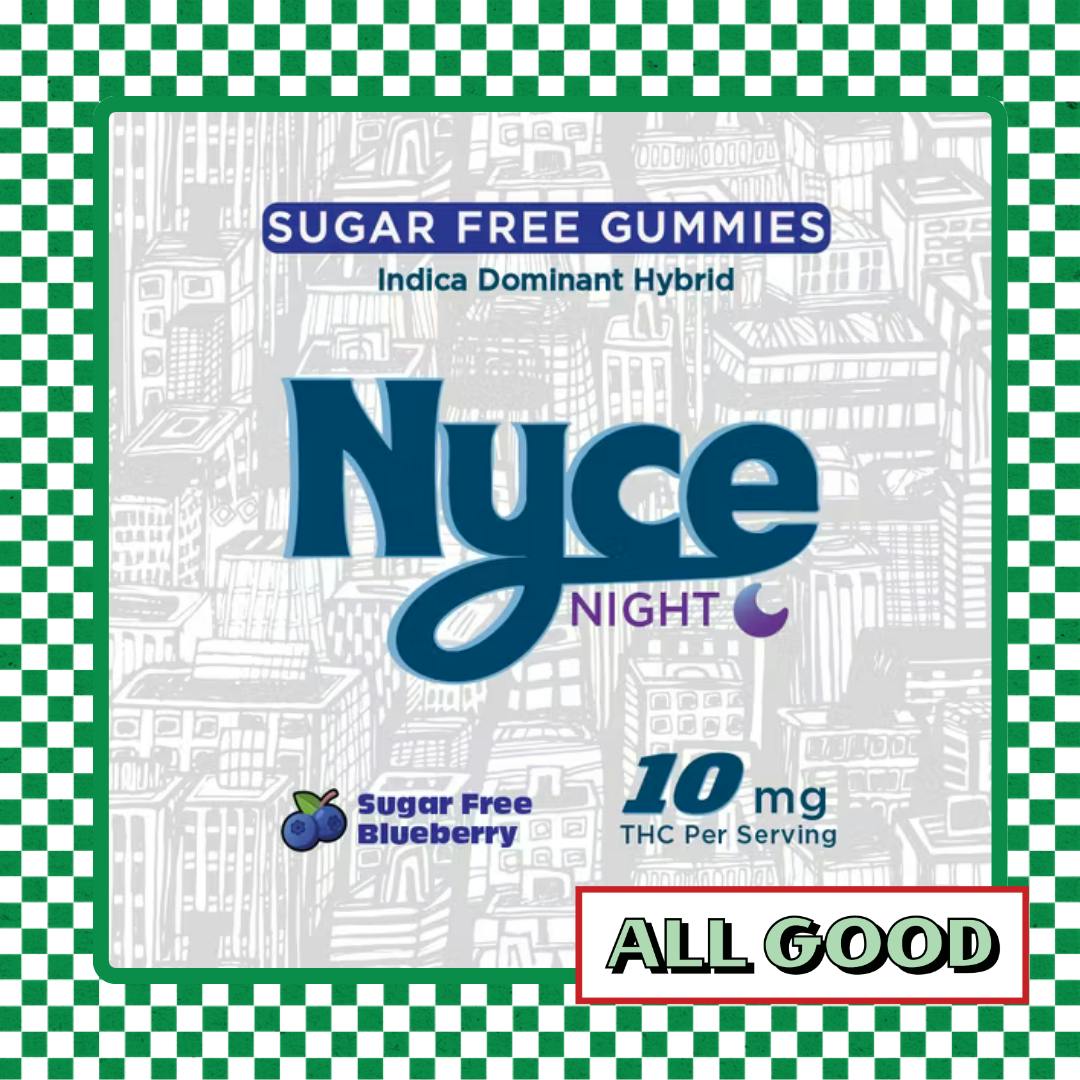NYCE | Night | Sugar-Free Blueberry | Hash Rosin Gummies | 100mg