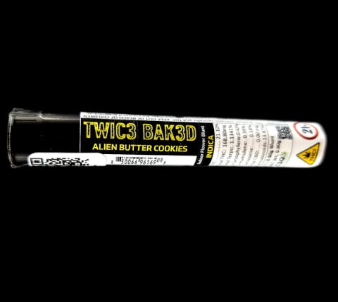 TWIC3 BAK3D | Alien Butter Cookies | Blunt | Indica | .8g