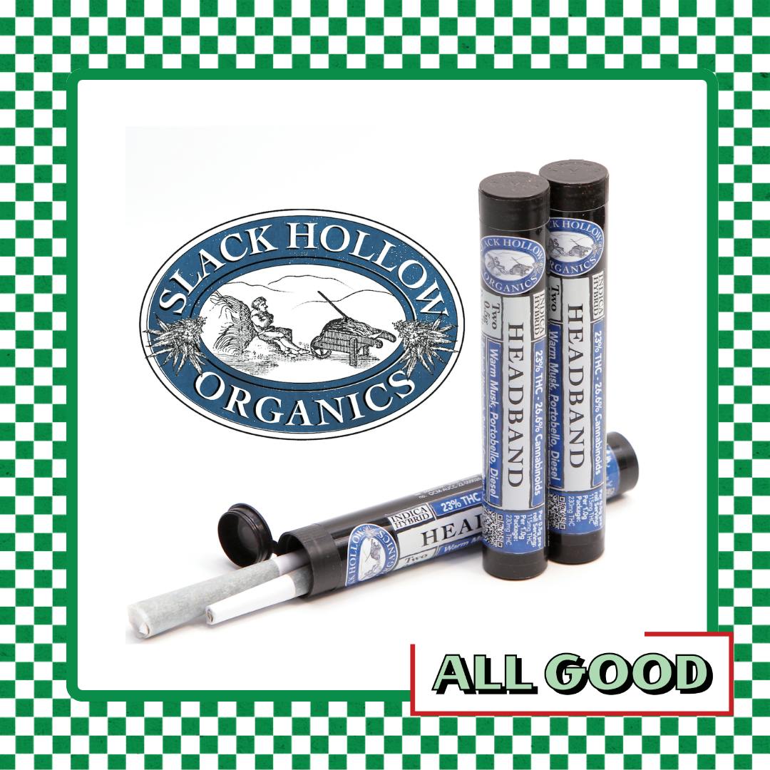 Slack Hollow | Headband | 2pk Preroll | IndHyb | 1g