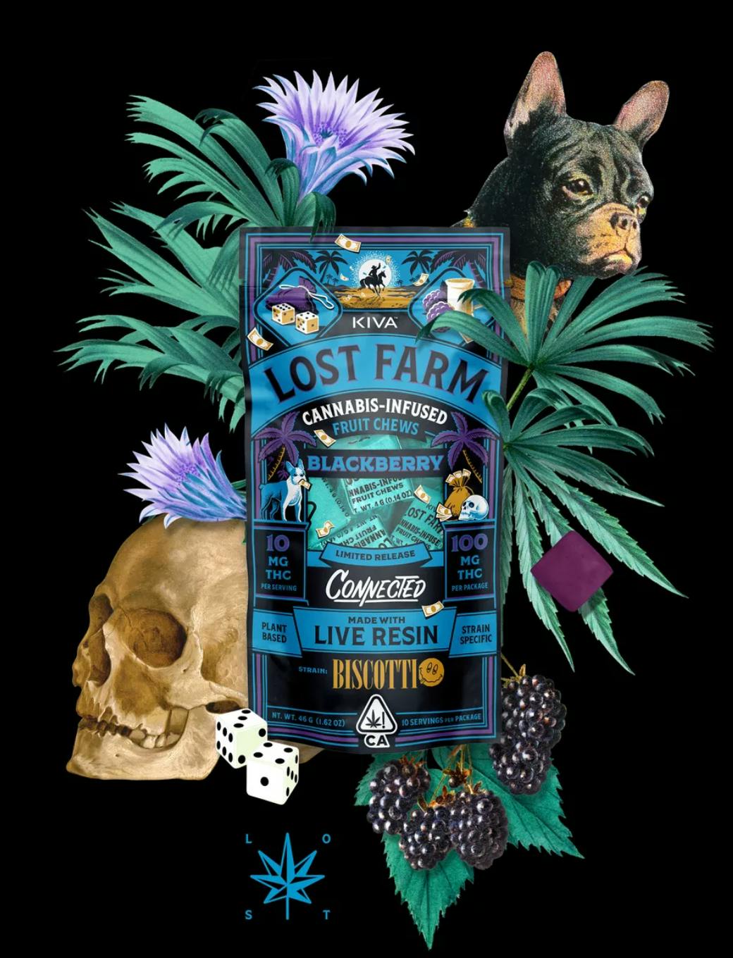 Lost Farms | Raspberry | Live Resin | Infused Gummies | 10pk | 100mg
