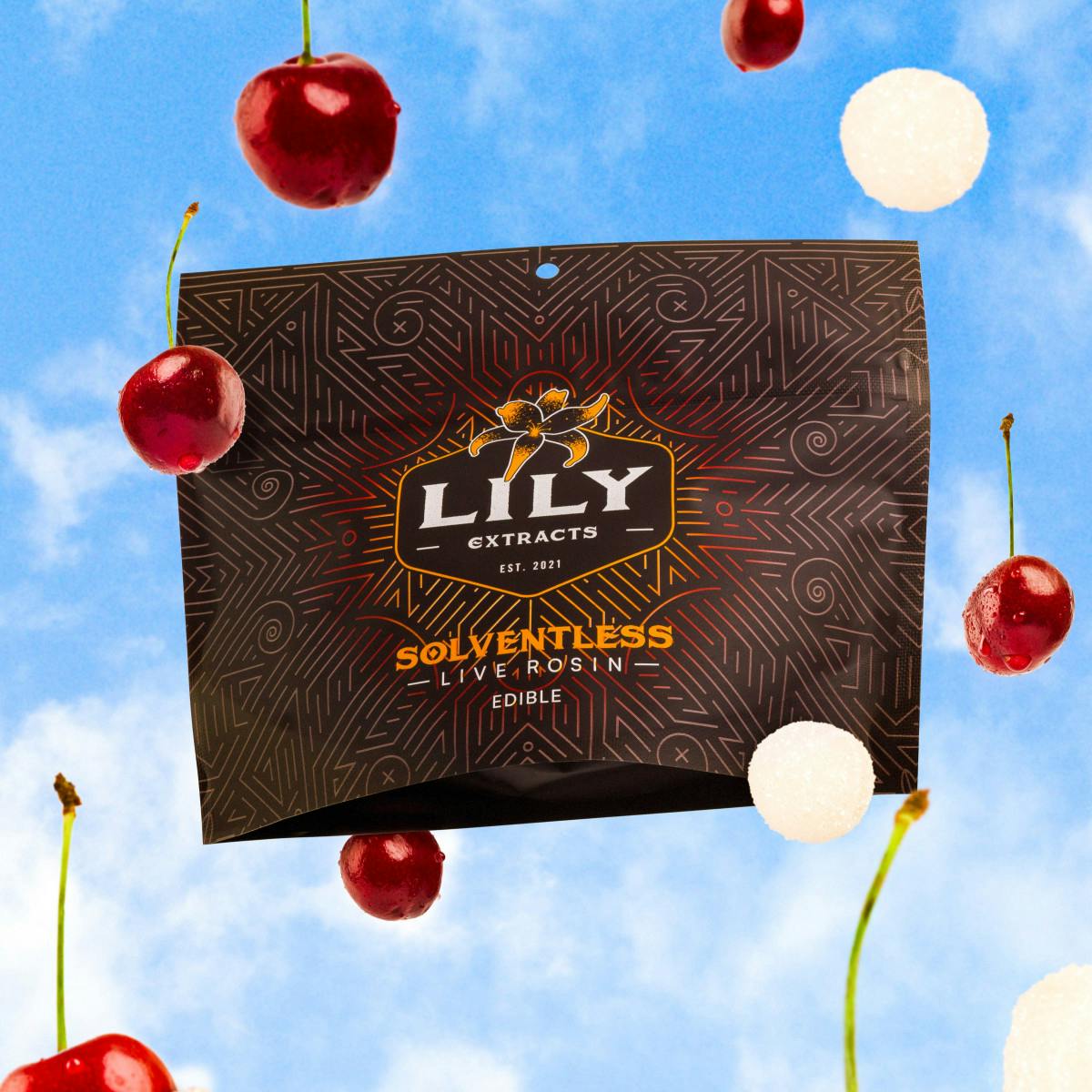Lily Extracts | Wild Cherry Cannapunch | Live Rosin | Pectin Chews | 100mg