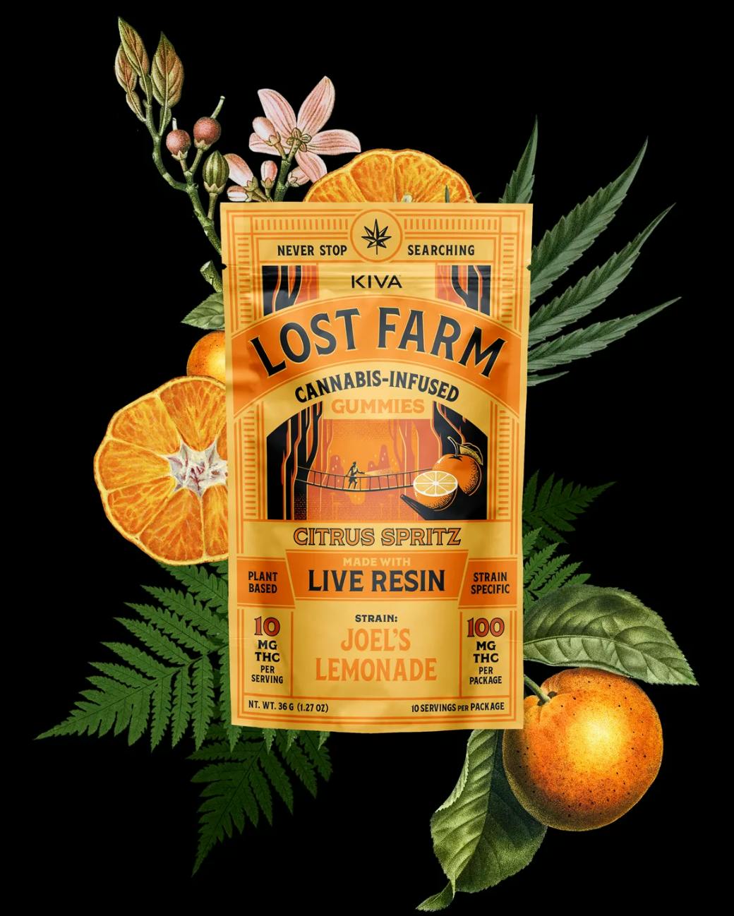 Lost Farms | Strawberry Lemonade | Live Resin | Infused Gummies | 10pk | 100mg