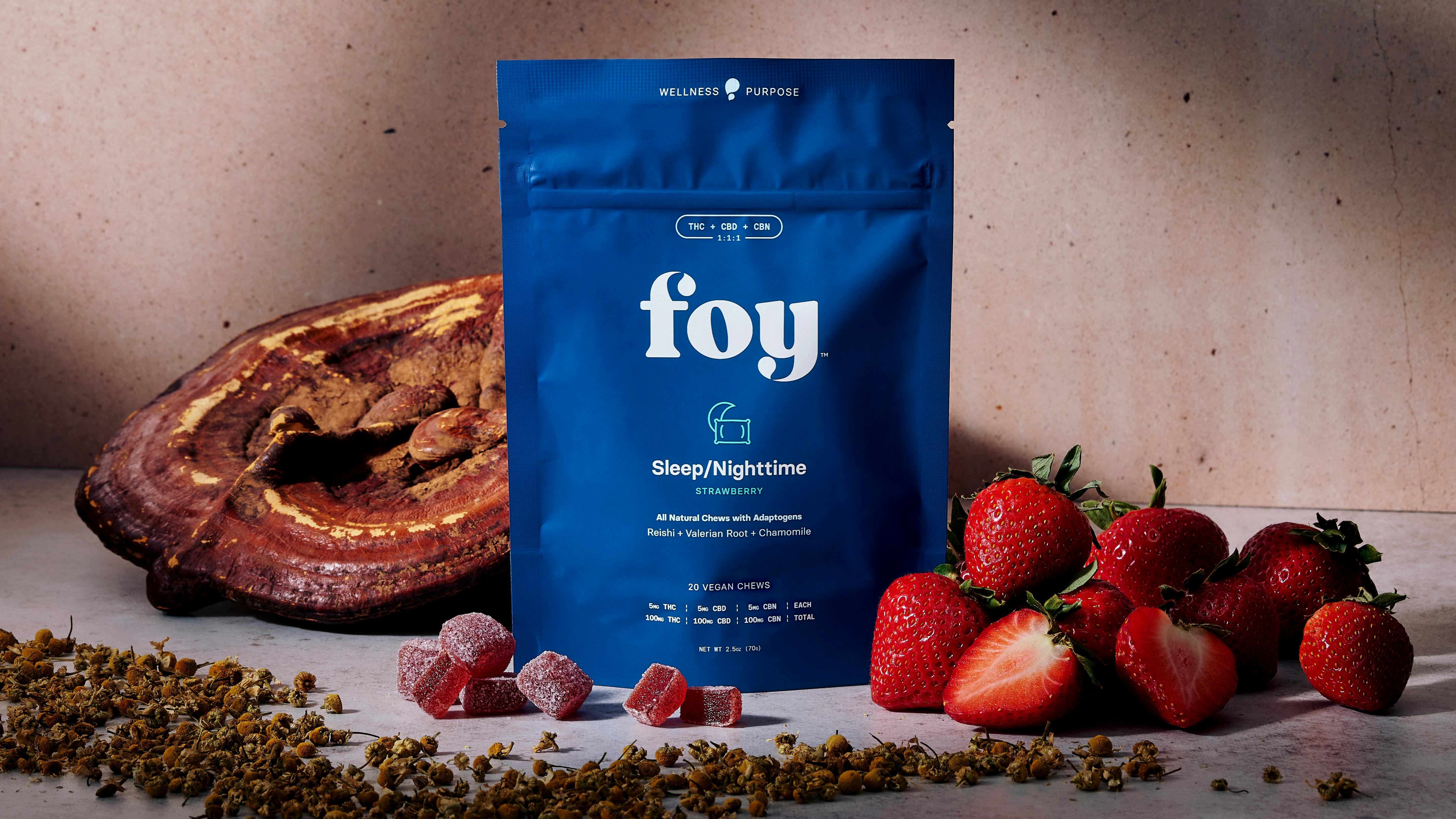 FOY | Nighttime Strawberry | Gummies | 100mg