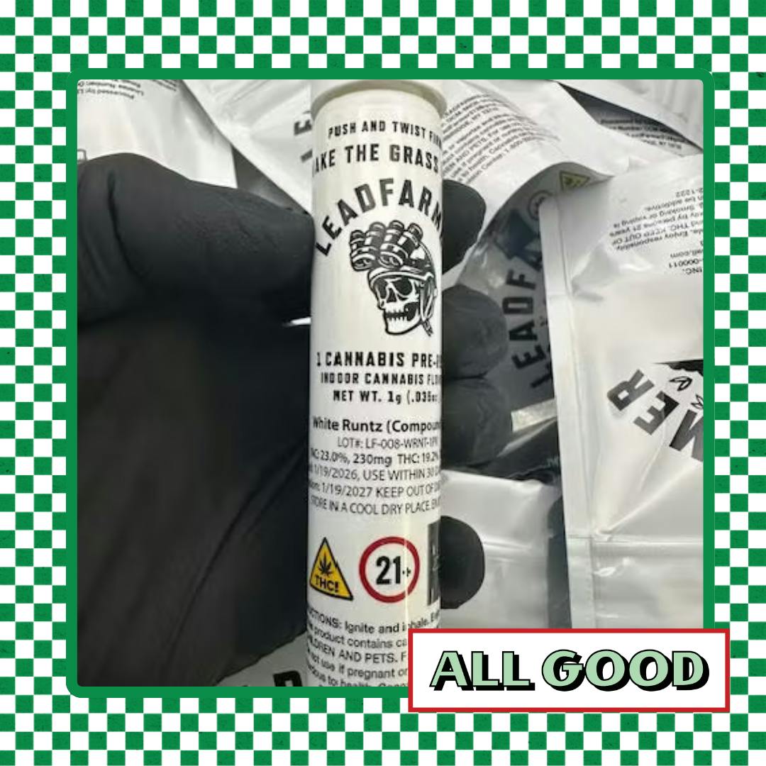 Lead Farmer | White Runtz | Pre-Roll | Hybrid | 1g - 1g | Pre Rolls ...
