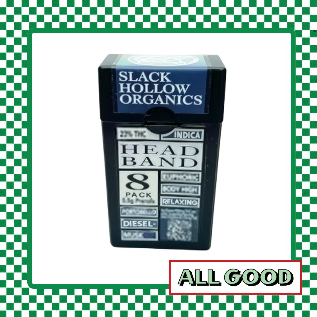 Slack Hollow | Headband | 8pk Preroll | IndHyb | 4g