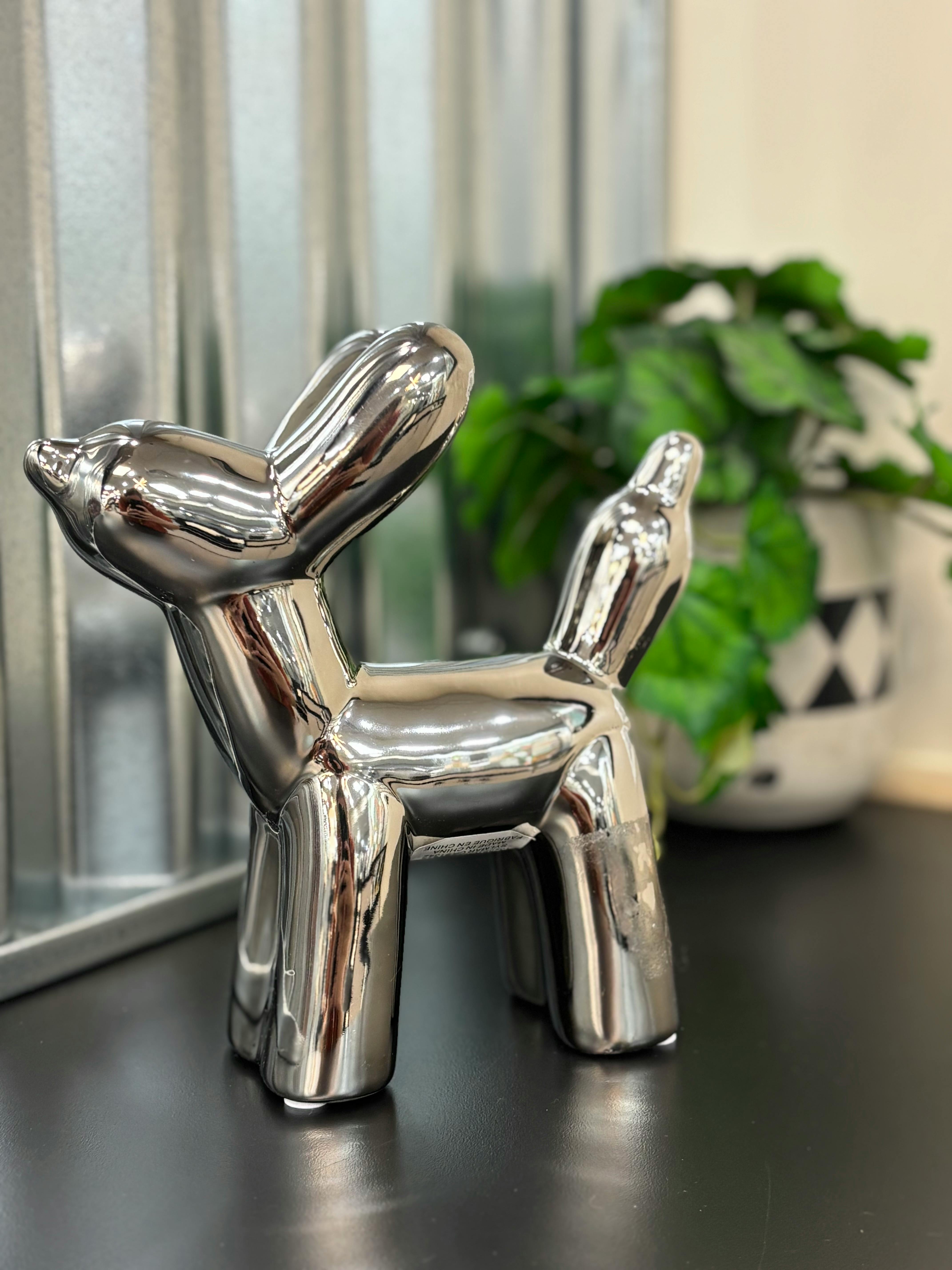 Home Decor Balloon Dog Silver