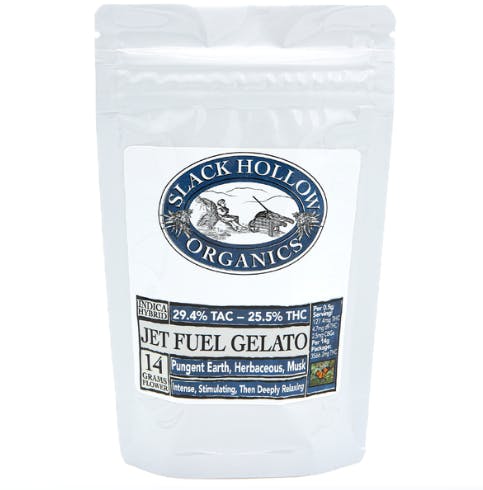 Slack Hollow | Jet Fuel Gelato | Flower | Indica | 14G