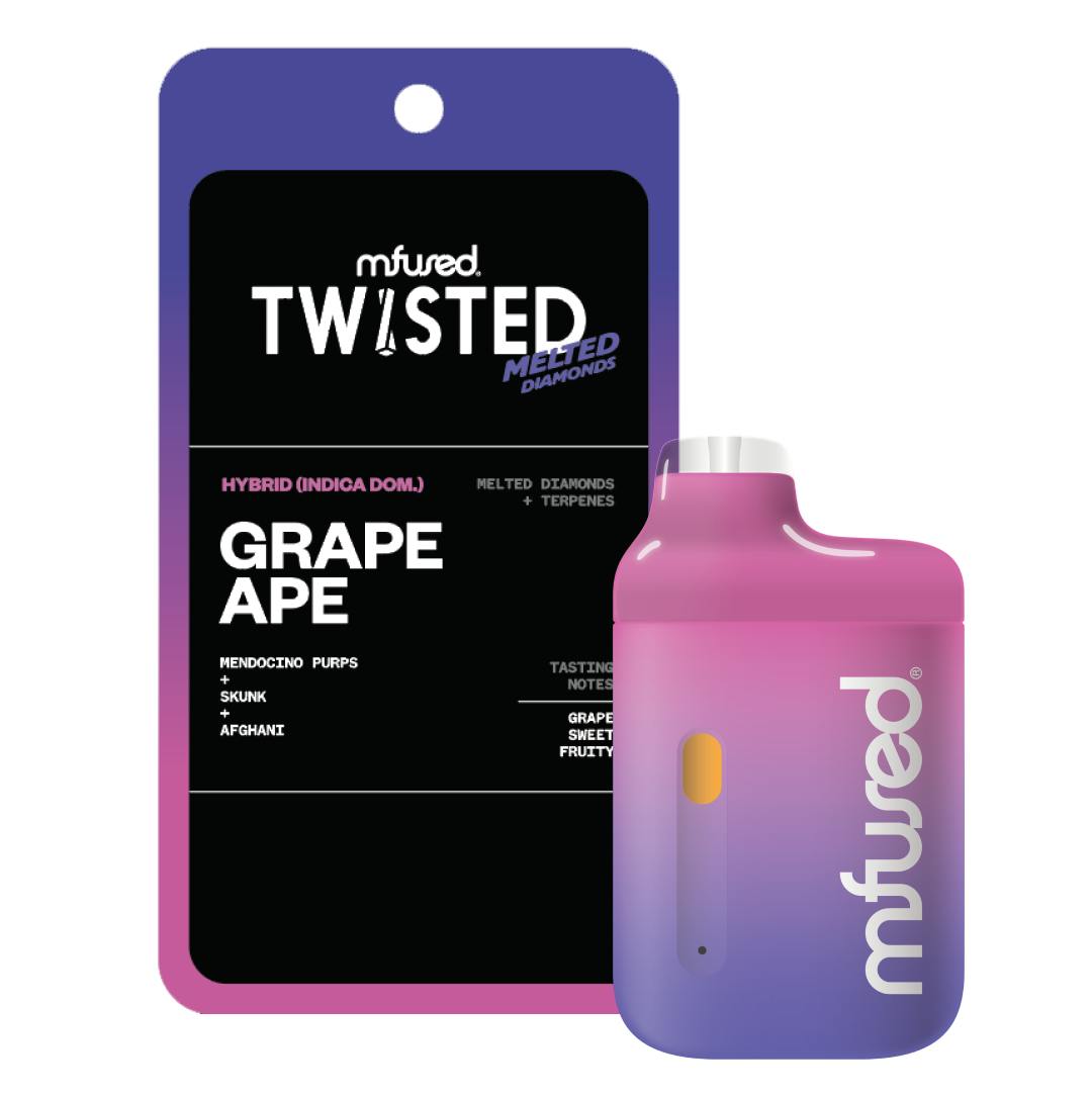 大人女性の 1g Disposable Mfused Twisted Ape Grape Jefe Diamonds Melted 洋楽