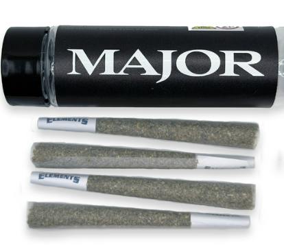 Major | Chermoya | 4 pack Preroll | Hybrid | 4g