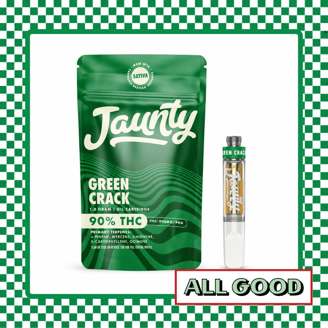 Jaunty | Green Crack | Oil Cartridge | Sativa | 1g