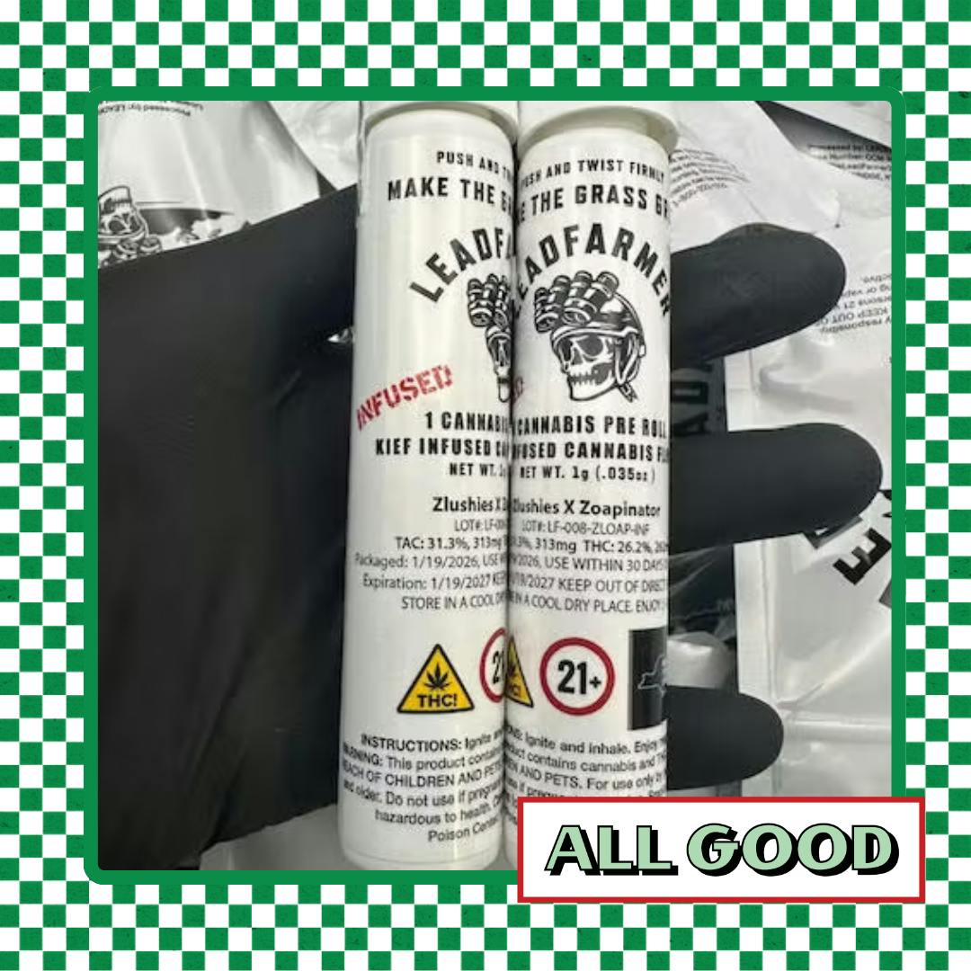 Lead Farmer | Zlushie x Zoap | Infused Pre-Roll | Hybrid | 1g