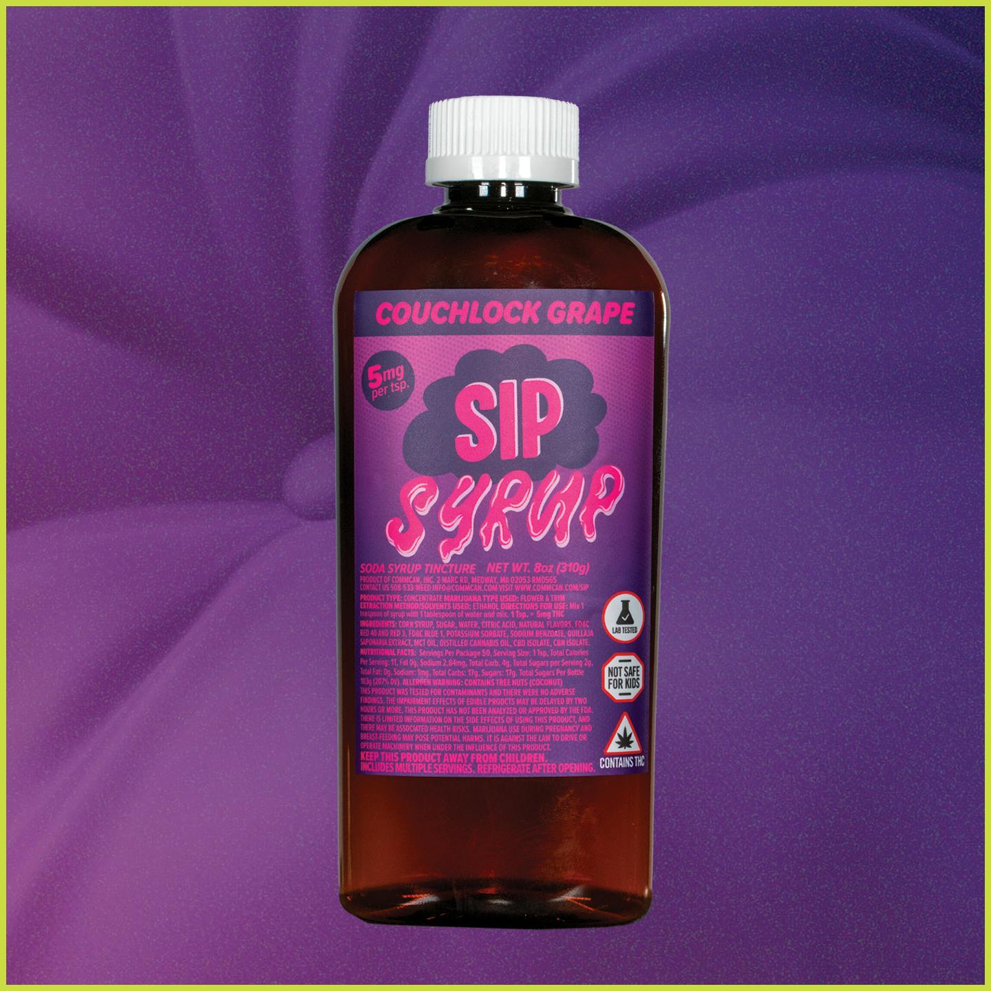 Couchlock Grape Syrup Tincture 250mg - 260mg | Tinctures | SIP