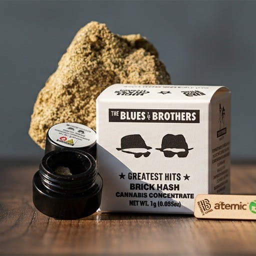 Blues Brothers Indica Brick Hash Concentrate - 1 G