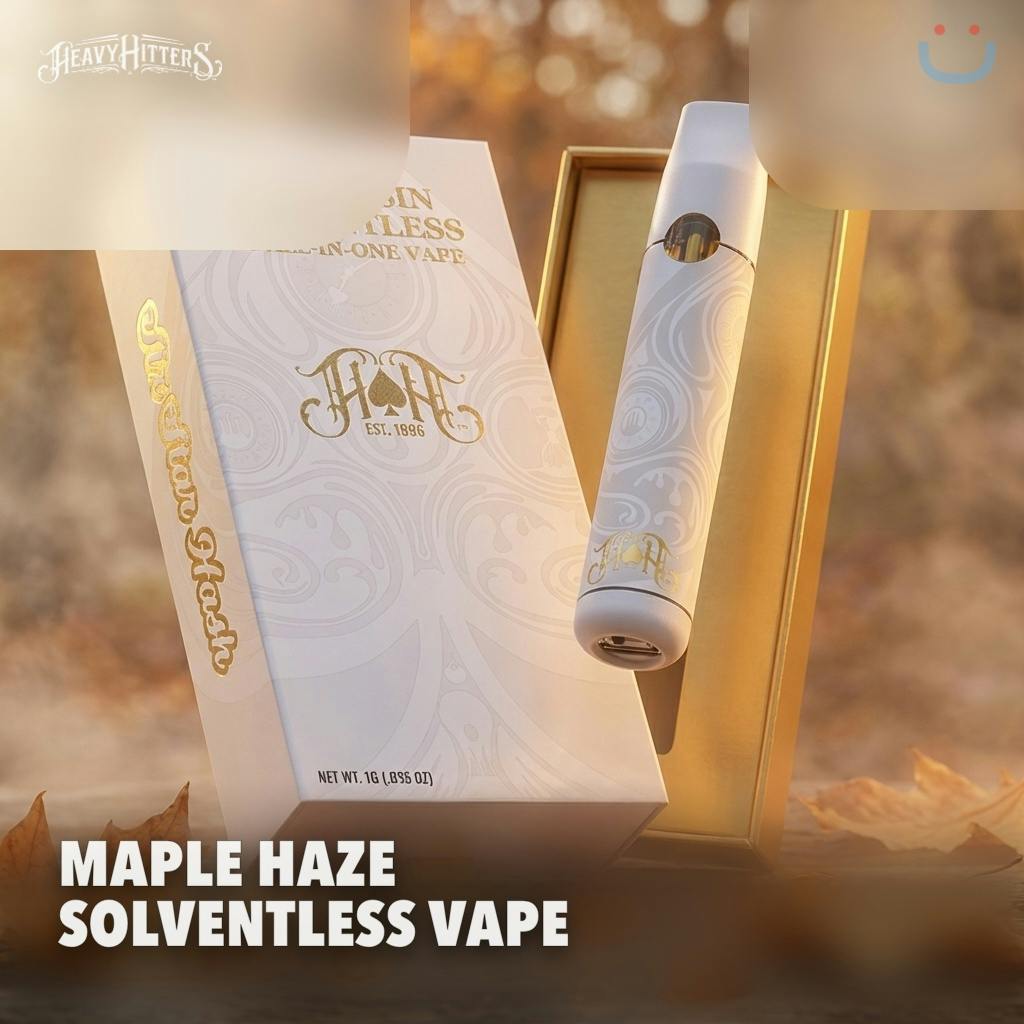 Heavy Hitters Maple Haze Solventless Rosin All In One Vape 1G
