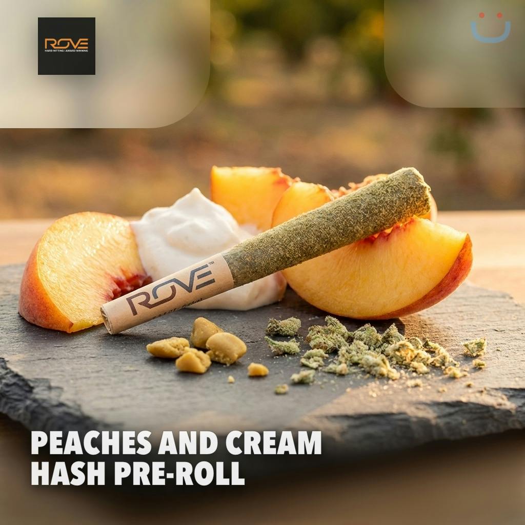 Rove Peaches And Cream Hash Infused Pre-roll 1G