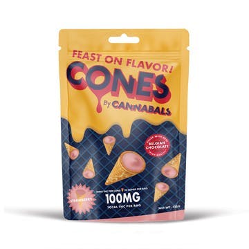 Cannabals | Strawberry Chocolate Cones | 100mg