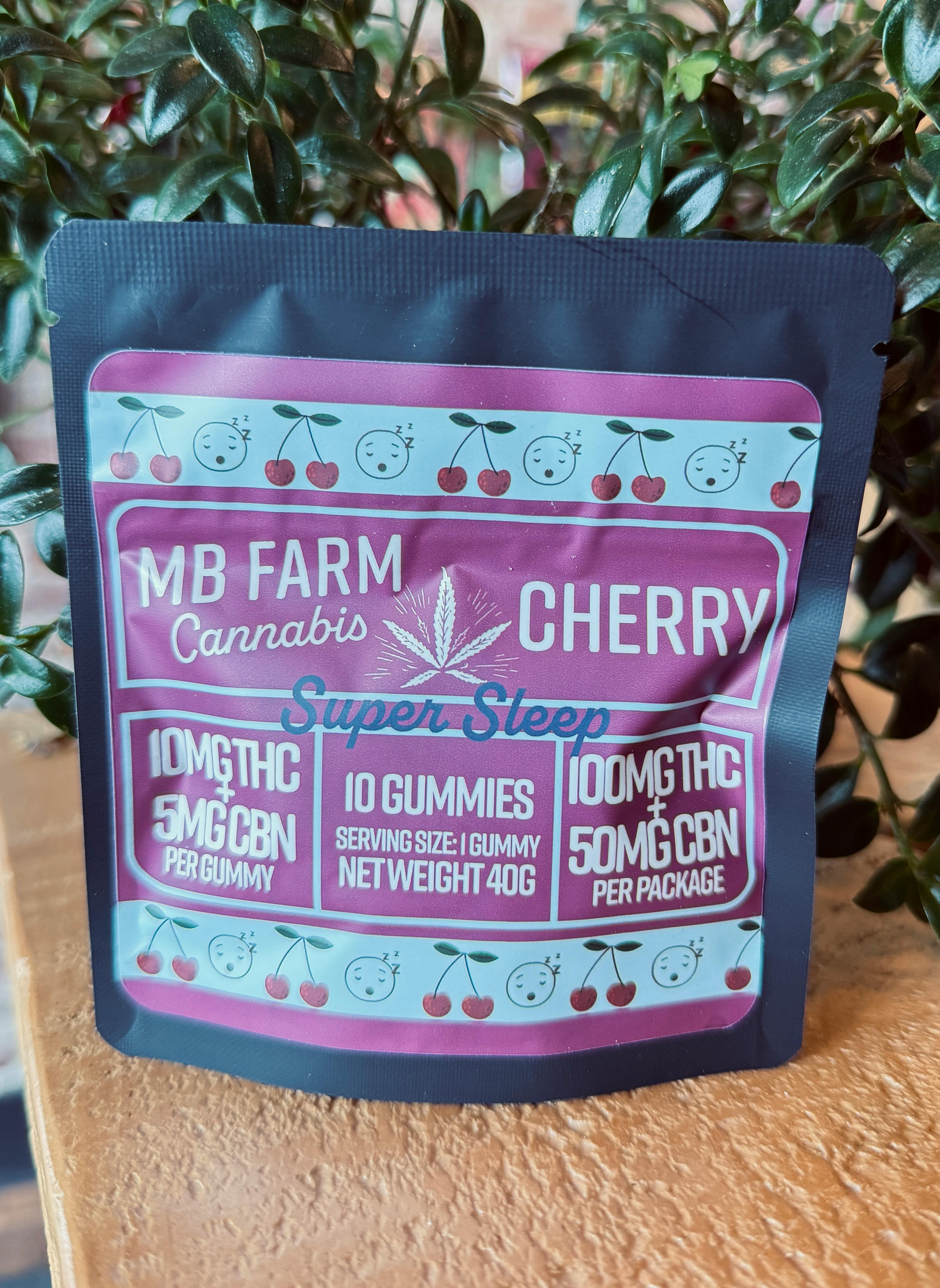 Nighttime Cherry Supersleep Gummies 10mg THC +  5mg CBN 10pk