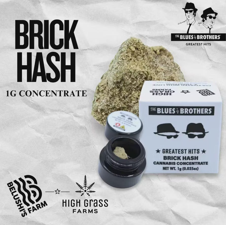 BB INDICA | BRICK HASH | 1G - 1g | Extracts | THE BLUES BROTHERS