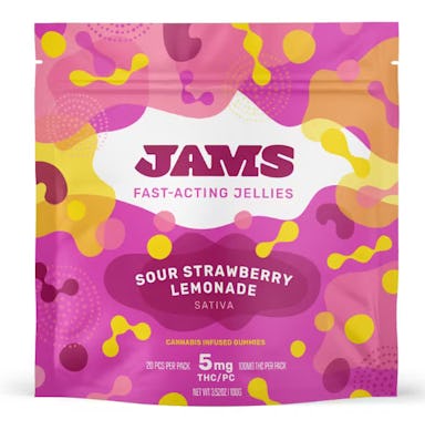 SOUR STRAWBERRY LEMONADE | FAST ACTING JELLIES | 100MG | 20-Pack