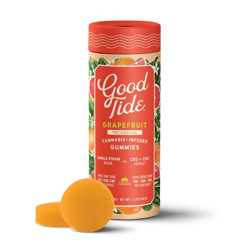 GRAPEFRUIT GUMMIES | 1:1:1 THC:CBD:CBC | SOLVENTLESS | 10-PACK