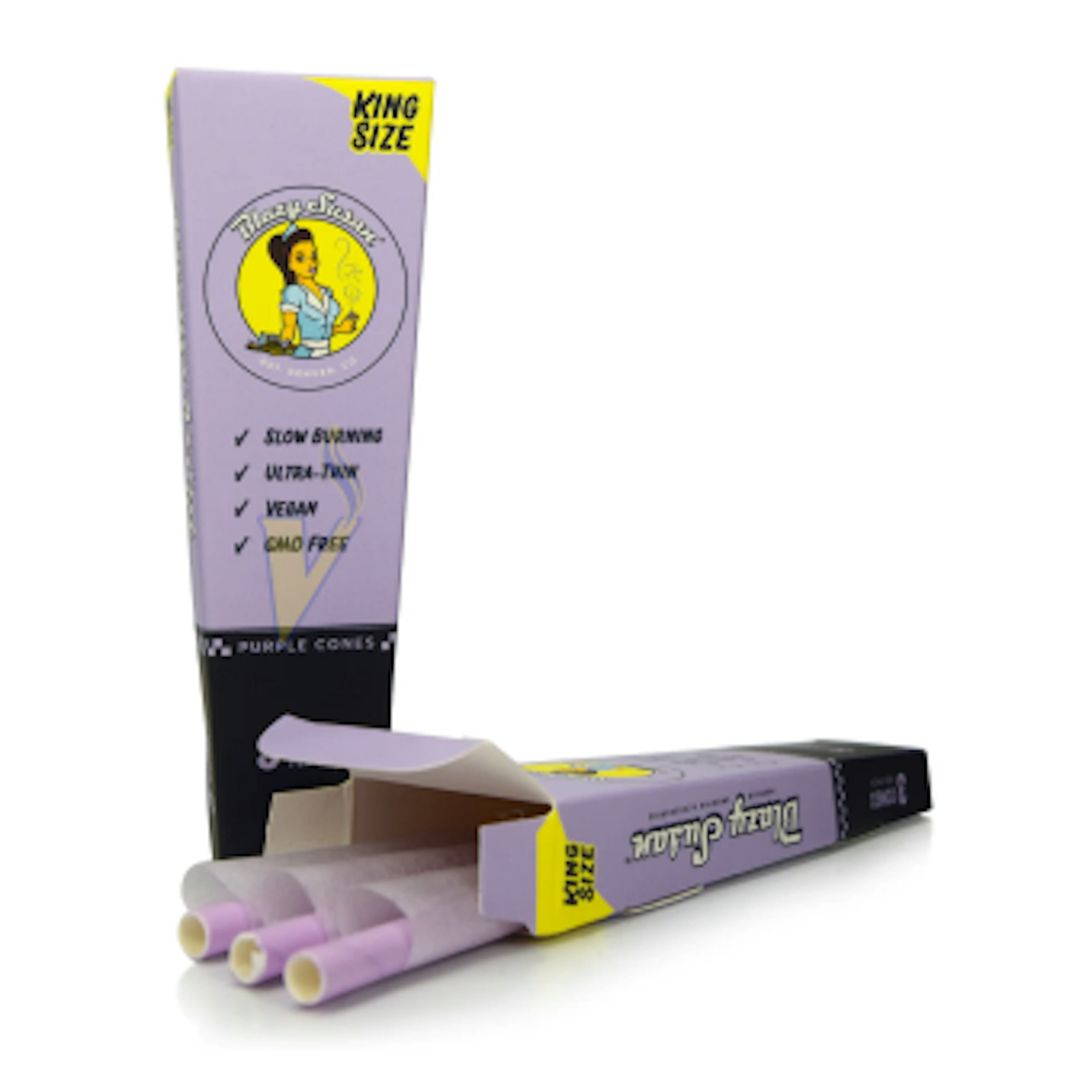 Image of BLAZY SUSAN CONES | PINK/PURPLE | KING SIZE | 3PK